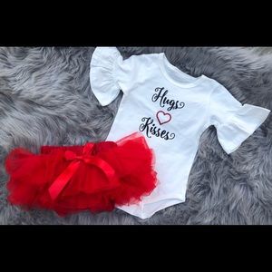 Baby/Girls Valentines Onsie and Tutu with bloomers